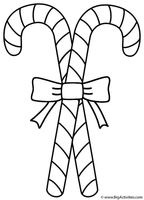 Two Candy Canes Coloring Page Christmas Christmas Coloring Pages