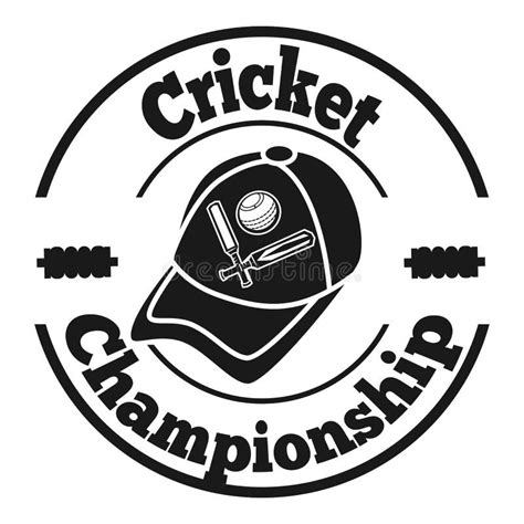 Cricket Championship Logo Icon Simple Style Stock Vector