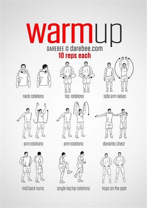 list of warm up exercises for beginners maryann kirby s reading worksheets