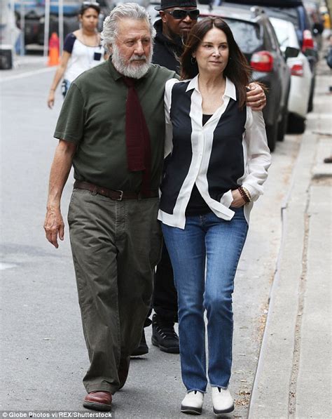 Dustin Hoffman Goes For A Stroll With Wife Lisa On Set Of The