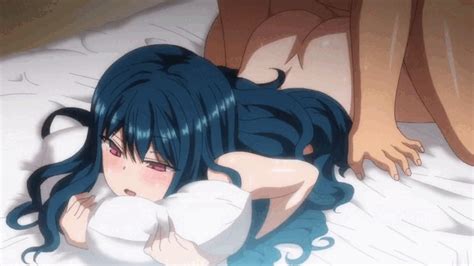 Aiue Oka Nozaki Yu Saimin Seishidou Animated Animated Gif Boy Girl Ass Bed Blue Hair
