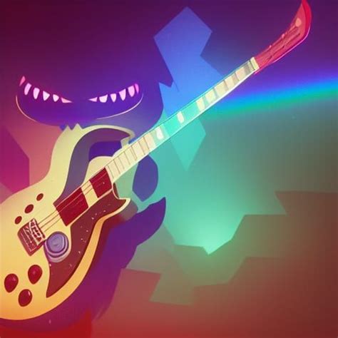 Rainbow Guitar Rockheavy Ai Generated Artwork Nightcafe Creator