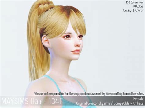 Sims 4 Hairs May Sims May 134f Hair Retextured
