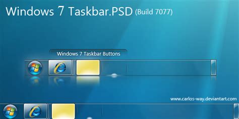 Windows 7 Taskbarpsd 7077 By Carlos Way On Deviantart