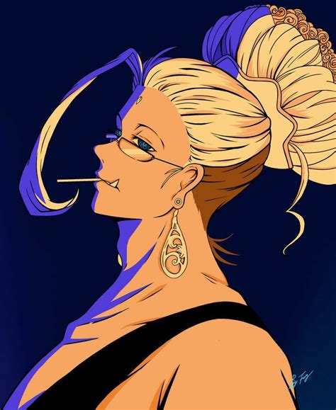 A Drawing Of A Woman With Blonde Hair And Blue Eyes Wearing Large Gold