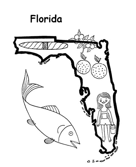 Florida State Symbol Coloring Pages