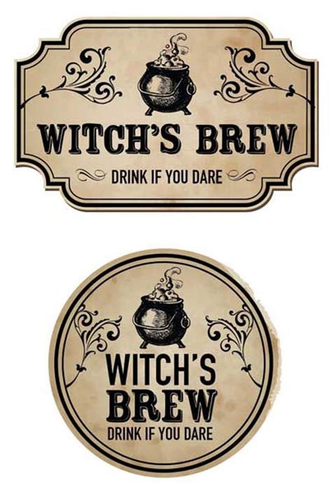 Halloween Apothecary Labels Witchs Brew Drink If You Etsy Israel