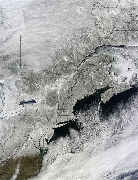 A Nasa Satellite View Of Us Northeastern Snow Nasa
