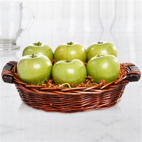 Green Apple Basket Healthy T Basket Amys Gourmet Apples