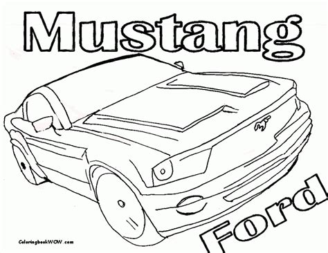 Gambar Ford Mustang Coloring Pages Home Disney Cars Free Printable
