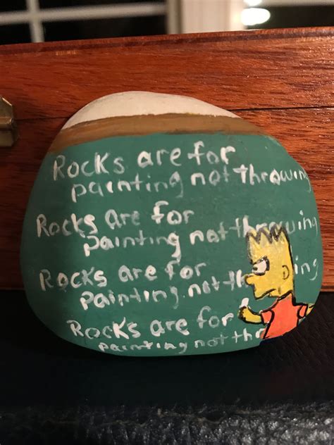 Bart Simpson Painted Rocks Painted Rock Ideas Painting