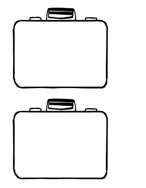 Blank Suitcase Template Clipart Best