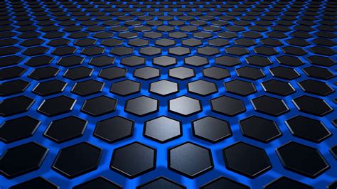 Hexagon Texture Black With Blue Background Uhd 4k Background Backdrop