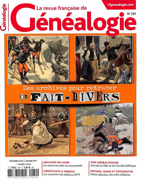 Abonnement La Revue Française de Généalogie Abonnement magazine par Toutabo com