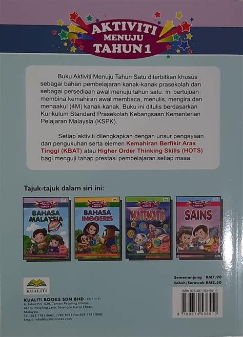Published 8 nov 2004, 8:51 am. Aktiviti Menuju Tahun 1 - Bahasa Malaysia
