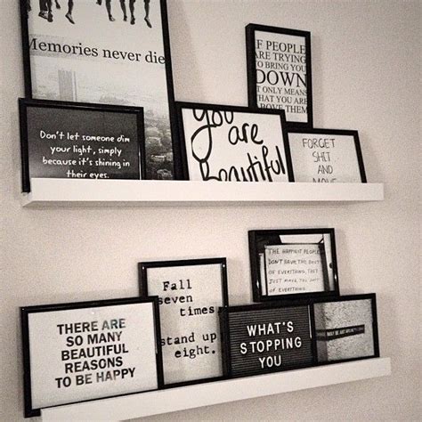 For very short quotes, {{rquote}} (with decorative quotation marks, for use outside of article space. IKEA picture frame shelves and lots of framed quotes/sayings | Pinterest Home Decor
