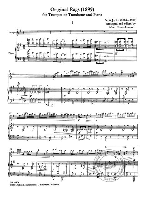Sechs Ragtimes 1 From Scott Joplin Buy Now In The Stretta Sheet Music