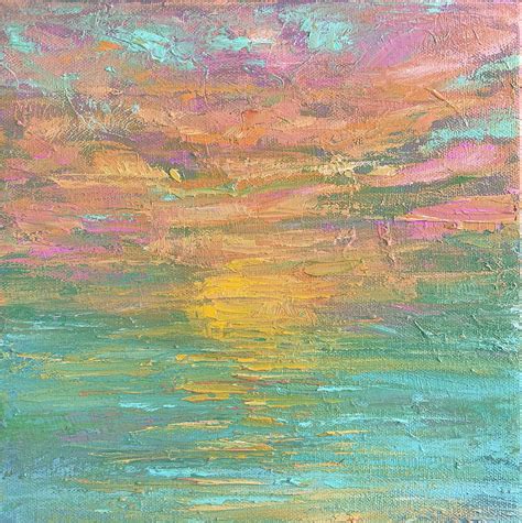 Ocean Sunset Painting By Tara Tavonatti Fine Art America