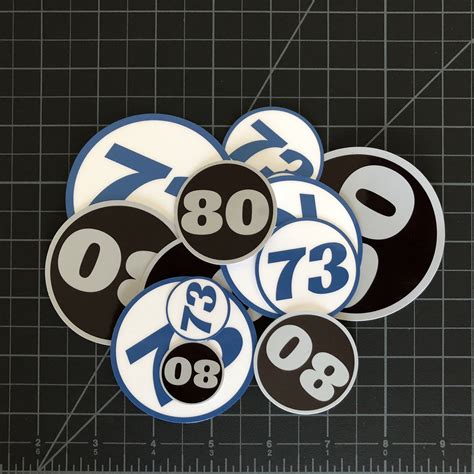 Number Stickers Circle Rc Swag Stickers T Shirts Hoodies Rc
