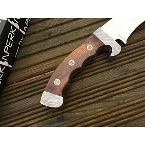 Perkin Hunting Knife With Leather Sheath D2 Steel Blade Best