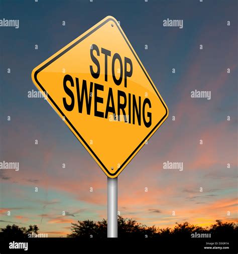Stop Swearing Sign Stock Photo Alamy