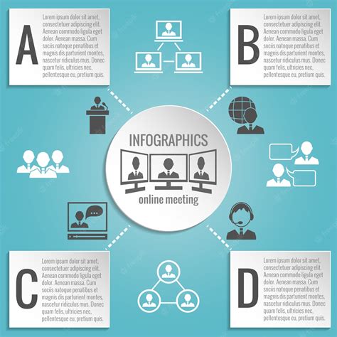 Free Vector Business People Meeting Infographics Template