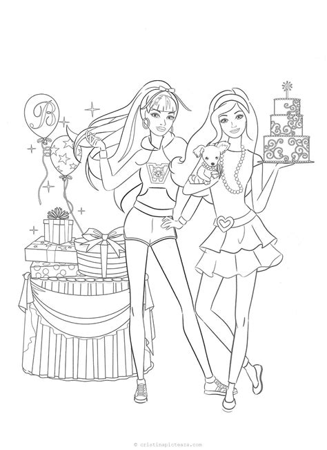 Barbie Coloring Pages Drawing Sheets With Barbie And Her Friends