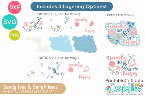 Sandy Toes And Salty Kisses Svg File For Silhouette And Cricut