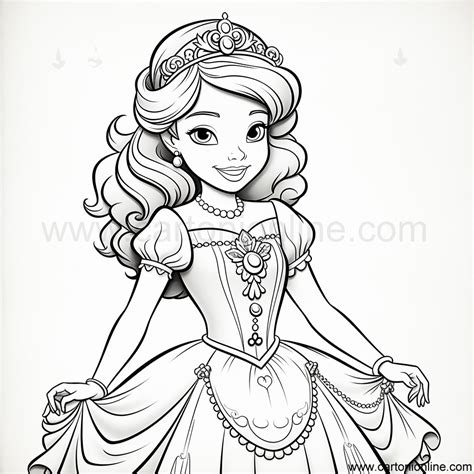 desenho 21 de princesa para colorir