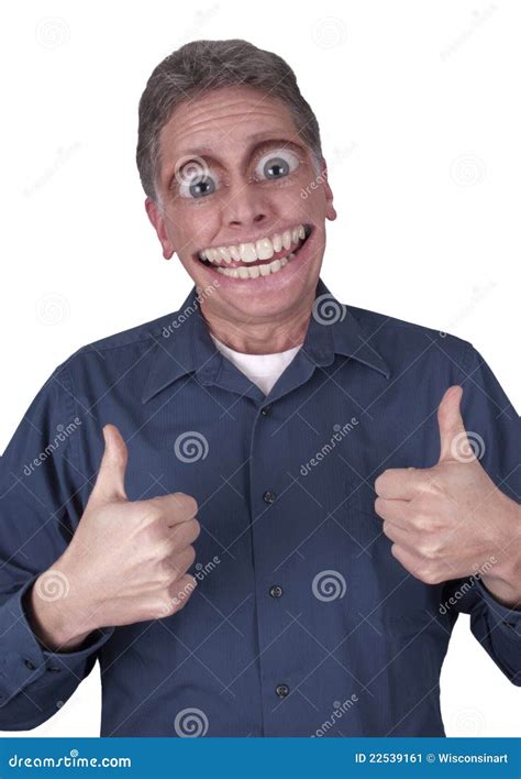 Funny Man With Big Happy Smile On Face Stock Image Image Of Happy