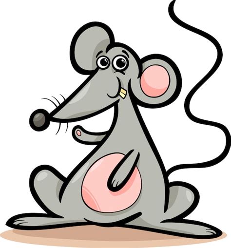 Ilustración De Dibujos Animados De Animales Ratón O Rata Vector Premium