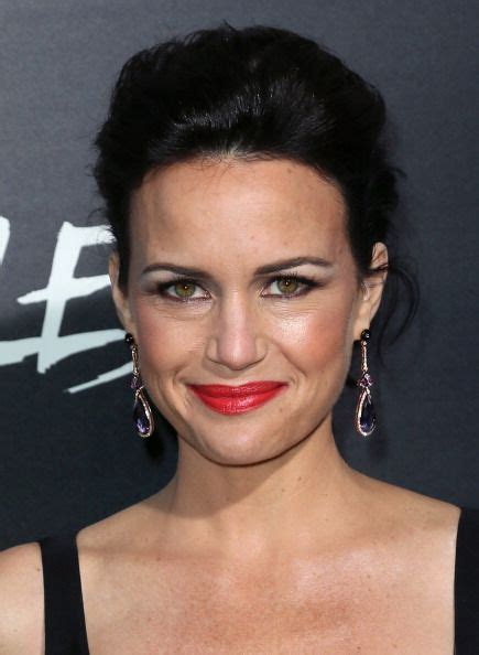 Carla Gugino With Red Lips And White Eyeshadow On July 23 Carla