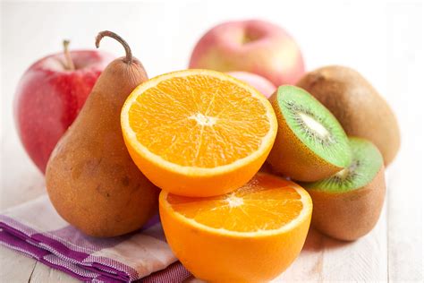 Spring Fruit Basket With Kiwis Gala Apples Bosc Pear And Orange