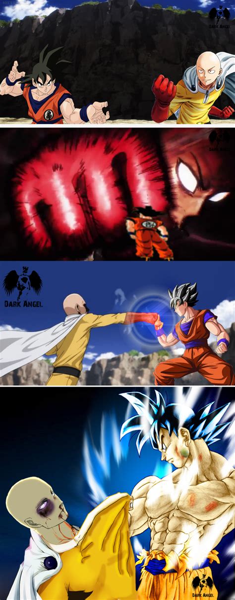 Goku Vs One Punch Man By Arjundarkangel On Deviantart