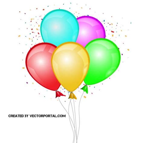 Balloons And Confetti Free Clipart