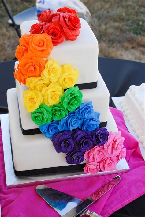 Simply Delicious Cakes Rainbow Roses Wedding
