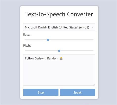 Text To Speech Converter Using Html Css And Javascript