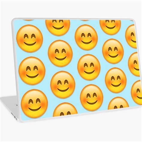 Happy Emoji Laptop Skin For Sale By Nojams Redbubble