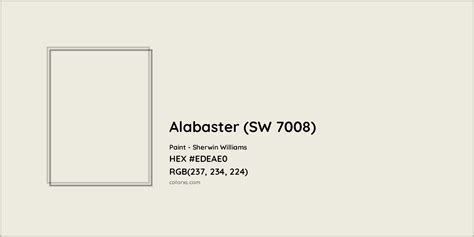Sherwin Williams Alabaster Sw 7008 Paint Color Codes Similar Paints