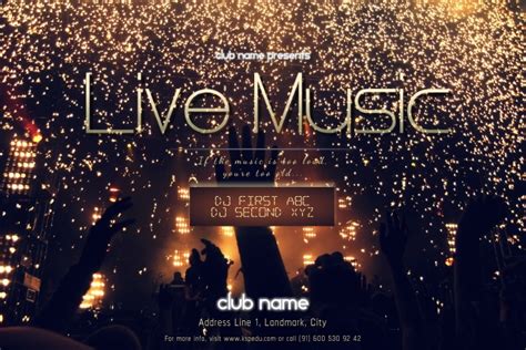 Live Music Concertband Banner Template Postermywall