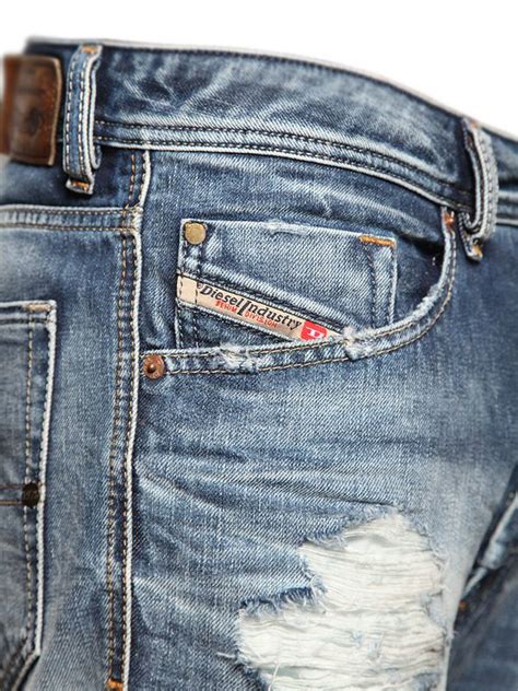 Lyst Diesel 17cm Narrot Destroyed Denim Jeans In Blue For Men