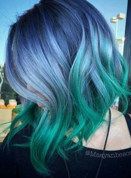 Www.youtube.com/guytanghair i always feel that green hair never get any love. What a combo... pastel blue and green ombre dyed hair ...