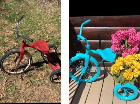 Vintage Tricycle Makeover In 2020 Garage Sale Finds Porch