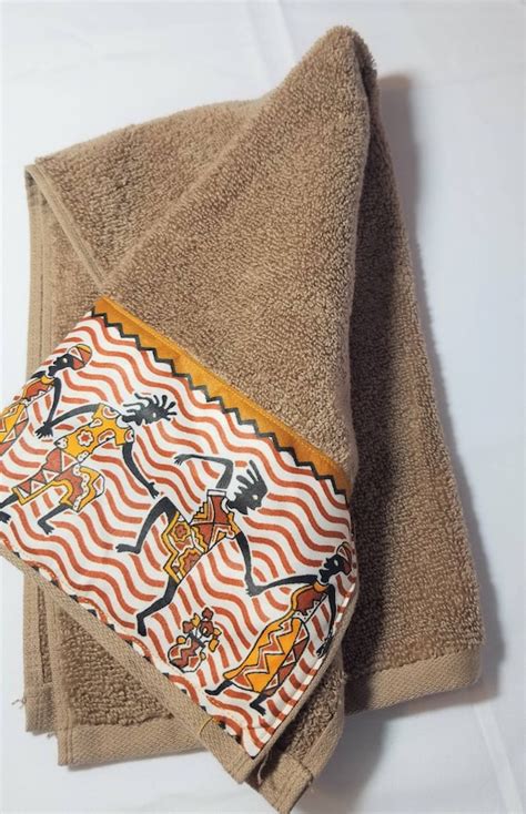 African Print Bath Towel Hand Towel Decorative Bath Towel Etsy