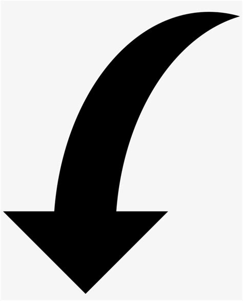 Down Curved Arrow Comments Black Curved Arrow Png Transparent Png