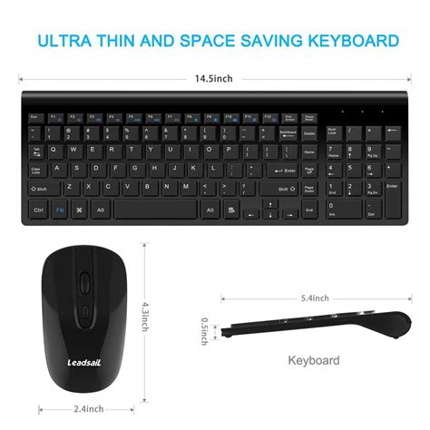 Leadsail Wireless Keyboard And Mouse Combo Wireless Mouse And Keyboards