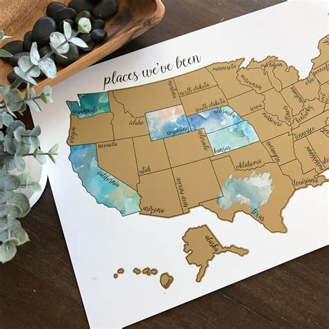 Scratch Off United States Map | Tourist Map Of English