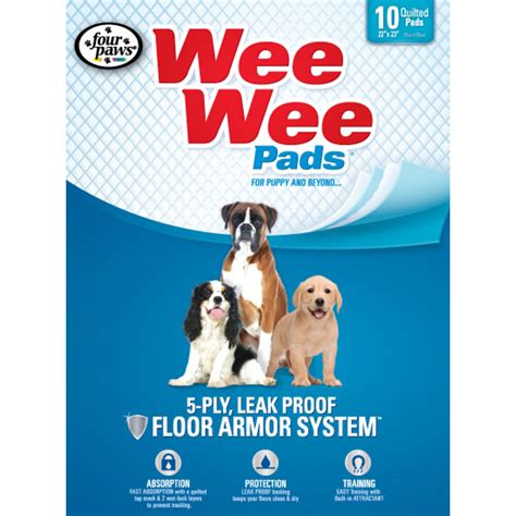 Four Paws Wee Wee Pads 10 Pack White 22 X 23 X 01 45663016104 Ebay