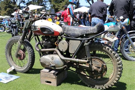 The machine is built around a 1967 frame with a 1968 tr6c (single carb competition) engine. OldMotoDude: 1960 Triumph TR6B Desert Sled on display at ...