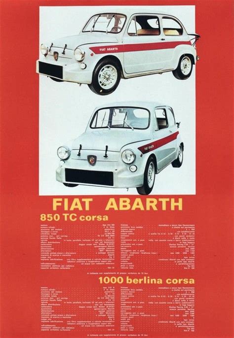19 Fiat Abarth Fiat 500 Pop Advertising Ads Vintage Italian Old